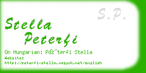 stella peterfi business card